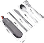 Travel Utensils with Case, Quatish Portable Silverware Set - Image 7