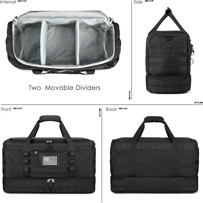 ETRONIK Travel Bag for Men Women, Gym Bag & Tactical Duffle Bags for Travel - Image 7