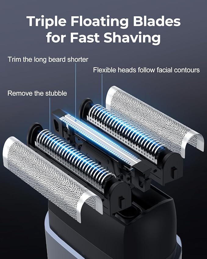 Foil Shavers for Men, Mini Electric Razors for Close Shaving Face - Image 3