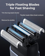 Foil Shavers for Men, Mini Electric Razors for Close Shaving Face - Image 3