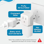 Ceptics Australia Power Plug Adapter, 2 in 1 Type I Plug Adapter, US to - Image 6