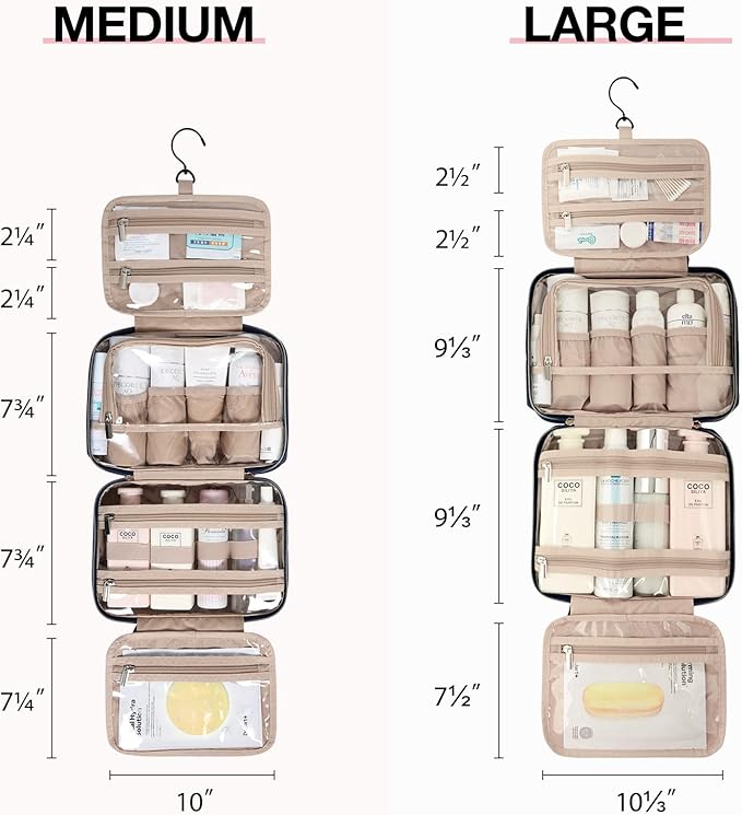 BAGSMART Toiletry Bag Hanging Travel Makeup Organizer - Image 2