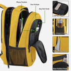 College Backpack, Extra Large TSA Friendly Carry On 17.3 Inch Laptop Backpack - Image 5