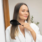 Ninabella Detangle Hair Brush for Women & Men - Does not Pull - Straightening Brushes for Straight & Curly Hair - Unique Spiral Detangling Hairbrush - Black
