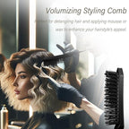 3-Piece Hair Styling Comb Set: Teasing Brush, Rat Tail Comb, Edge Brush for Women's Styling