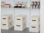 StorageWorks Storage Bins with Lids, Decorative Storage Boxes with Lid and PU - Image 7