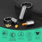 Titanium Keychain Pill Holder Waterproof Lightweight Portable Pocket Mini Pill - Image 4