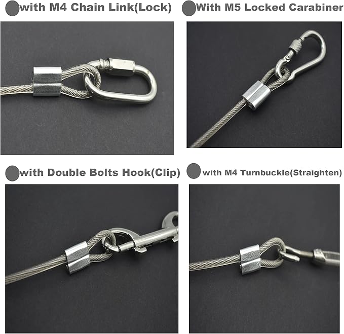 10 Pcs 2mm Wire 12 inch Vinyl Coated Stainless Steel Cable - Image 5