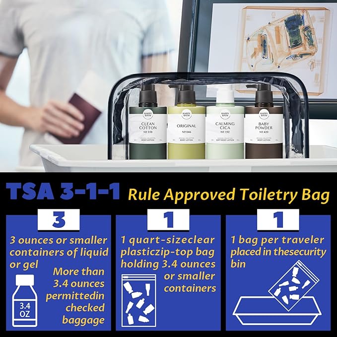 16 Pieces Clear Makeup Bags Bulk, TSA Approved Toiletry Bag - Image 3