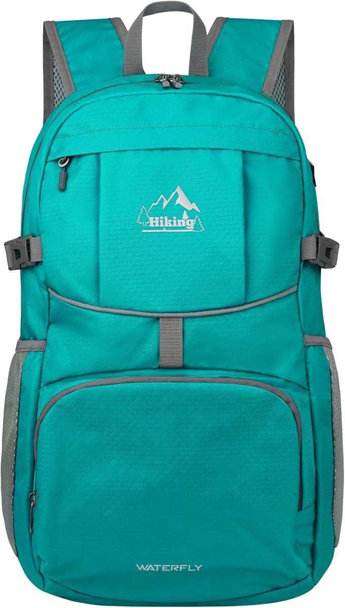 WATERFLY Hiking Foldable Daypack Backpack: 25L Ultra Lightweight Packable by Waterfly