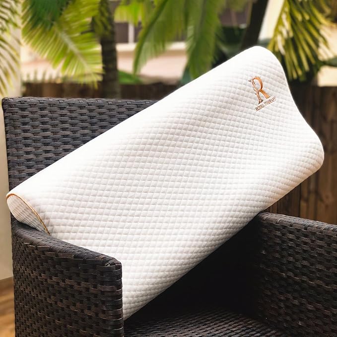 Royal Therapy 1-Pack Memory Foam Pillow, Medium-Firmness Cervical, Queen - Image 7