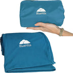 BlueHills Ultra Compact Travel Blanket in Portable Case Premium Soft Large by BlueHills