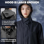 ANYOO Waterproof Rain Poncho Lightweight Reusable Hiking Hooded Coat Jacket - Image 4