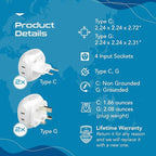 Ceptics Europe Travel Adapter Plug Set Schuko - Image 8