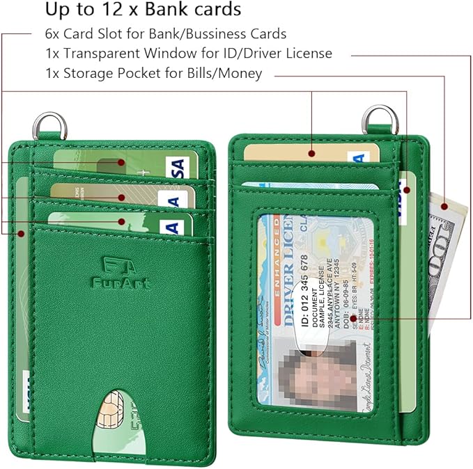 FurArt Slim Minimalist Wallet, Front Pocket Wallets, RFID Blocking, Credit Card - Image 6