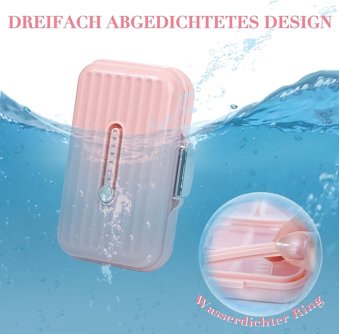 Travel Pill Organizer Box with Labels, 7 Compartments Portable Mini Pill Case - Image 8