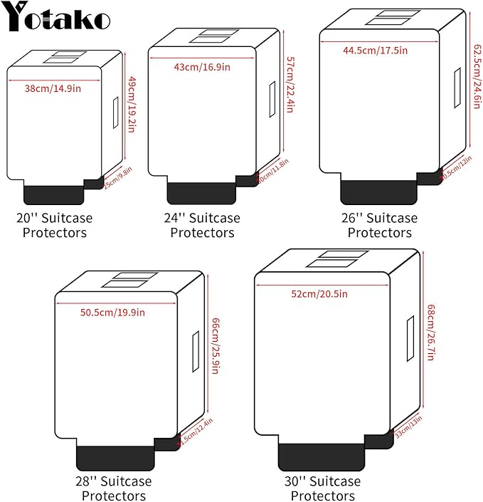 Yotako Clear PVC Suitcase Cover Protectors 28 Inch Luggage Cover - Image 9