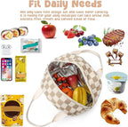 Bluboon Lunch Bag for Women Men Cute Corduroy Lunch Tote Bags Reusable - Image 7