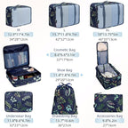 BAGAIL 8 Set Packing Cubes Luggage Packing Organizer Bags - Image 2