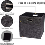 Posprica Collapsible Storage Cubes, 11×11 Heavy Duty Fabric Stroage Basket Bins - Image 2