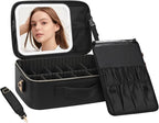 Chomeiu Makeup Bag with LED Mirror, Travel Cosmetic Train Case by Chomeiu