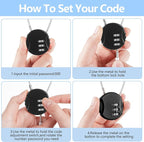 Therwen 36 Pcs Combination Lock 3 Digit Gym Waterproof Padlock Resettable Bag - Image 3