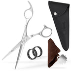 Fagaci Professional Hair Scissors Extremely Sharp Blades, Fine Cutting Blades, Hair Cutting Scissors Professional, Hair Shears, Barber Scissors Set for Men and Women, Haircut Scissors Hair Kit