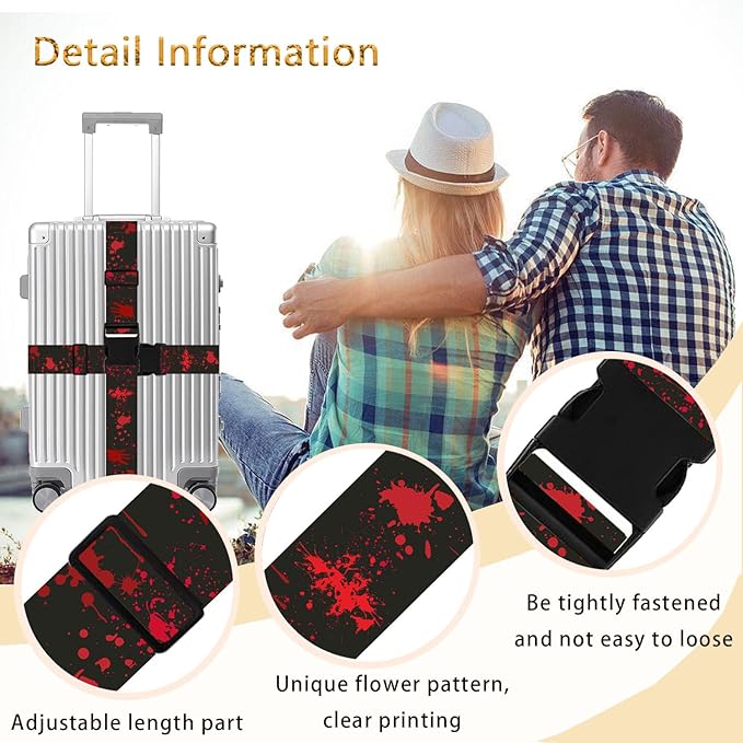Horror Luggage Straps for Suitcases TSA Approved, Luggage Identifiers for - Image 5