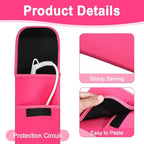 Shappy 2 Pcs Heat Resistant Hair Tools Bag Curling Iron Travel Case Cover Neoprene Flat Iron Holder Travel Case and Silicone Mat Pouch for Hot Hair Tools Storage Organizer(Solid Style)