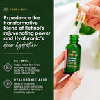 Tree of Life Beauty Facial Skin Care Set, Brightening, Firming, Hydrating, Dry Face, Dermatologist Tested - Retinol Serum and Hydrating Hyaluronic Acid - Skin Care Kit, 2 count of 1 Fl Oz