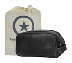 10" Premium Leather Toiletry Travel Pouch by AARONLEATHERGOODS%C2%AE