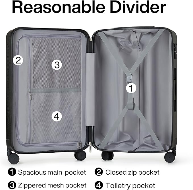 Hanke Luggage Sets 3 piece Carry On Luggage - Image 5