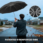 LLanxiry Compact Travel Umbrella, Mini Windproof Umbrellas - Image 3