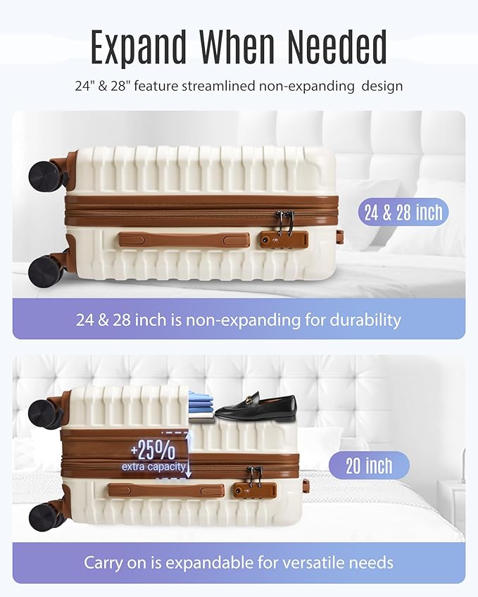 LIGHT FLIGHT Luggage Sets, 3 Piece Durable Suitcase Set - Image 6