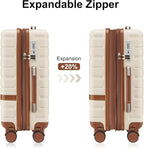 Carry On Luggage Set 22x14x9 Airline Approved， Expandable Hard Shell Suitcase - Image 2