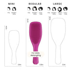 Tangle Teezer Ultimate Detangler Brush for Wet & Dry Hair, Eliminates Knots & Reduces Breakage for Straight to Wavy Hair Types, Electric Raspberry