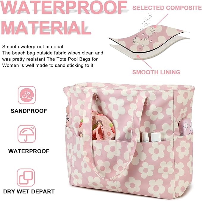 Waterproof Beach Tote Pool Bags - Image 3