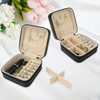 Travel Makeup Bag with LED Mirror with 3 Lighted Settings, Adjustable Dividers - Image 3