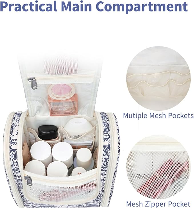 Narwey Small Hanging Toiletry Bag Women Travel Makeup Bag Organizer Toiletries - Image 3