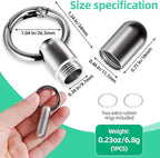 Titanium Keychain Pill Holder Waterproof Lightweight Portable Pocket Mini Pill - Image 2