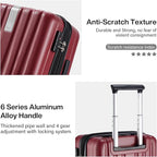 Hanke Expandable Hardshell Luggage Sets 3 piece Carry On Luggage - Image 6