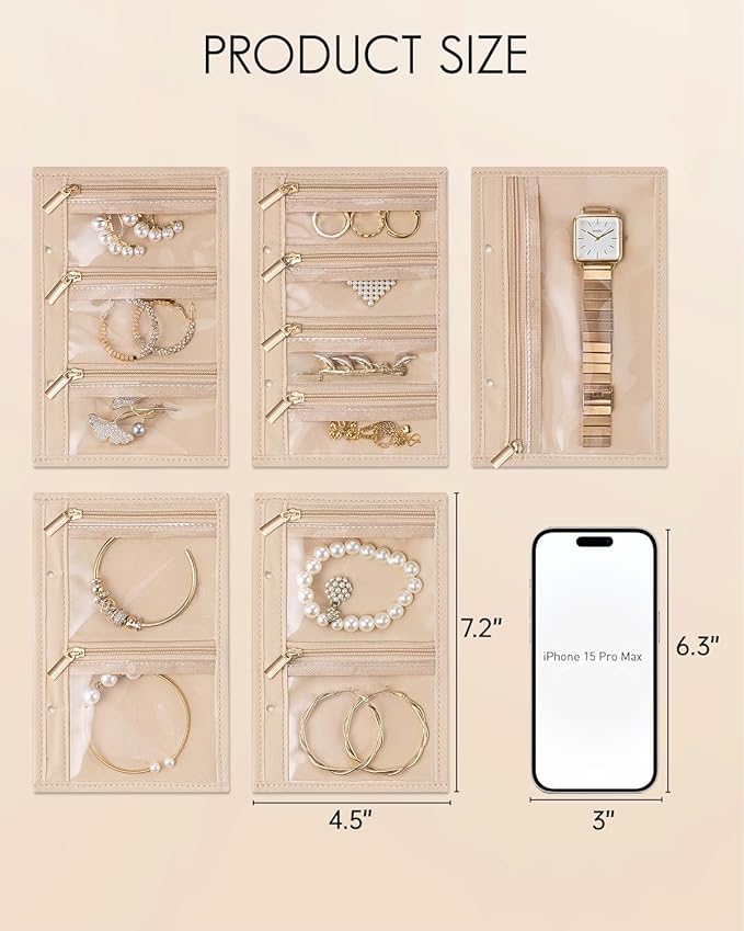 Vlando Jewelry Box for Girls Women, Display Portability Jewelry Pouch Storage - Image 5