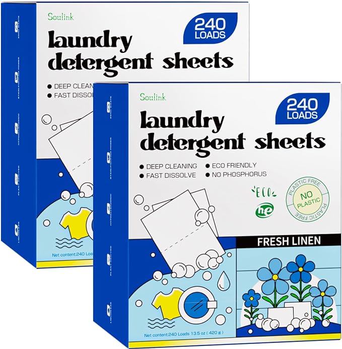 Soulink Laundry Detergent Sheets, 480 Loads by Soulink