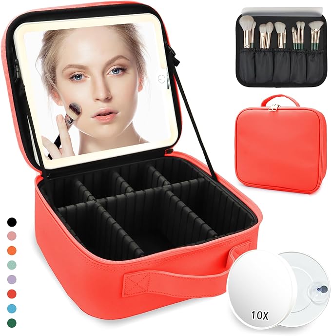 Travel Makeup Bag for Makeup Artists Large Makeup Case, by MORMIDTravelMakeupBag