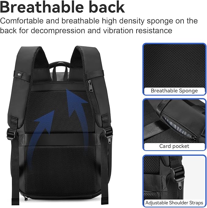 SOKOK Carry On Travel Backpack Waterproof Business Backpack Expandable - Image 8