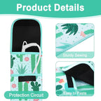 Shappy 2 Pcs Curling Iron Travel Case Cover Heat Resistant Flat Iron Holder Case Sleeve Neoprene Straightener Holder and Silicone Hot Hair Tools Mat Bag(Cactus Style)
