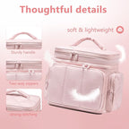 LEDAOU Toiletry Bag for Women, Quilted Travel Makeup Bag Organizer - Image 4