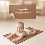 Konssy Faux Leather Baby Changing Mat, Waterproof, Wipeable & Portable Diaper - Image 4