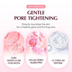 EQQUALBERRY Collagen Pore-Tight Up Mask - PDRN & Low Molecular Collagen for Pore Minimizing and Firming | Korean Collagen Face Mask for Glass Skin, 4 Sheets, 1.01 OZ.