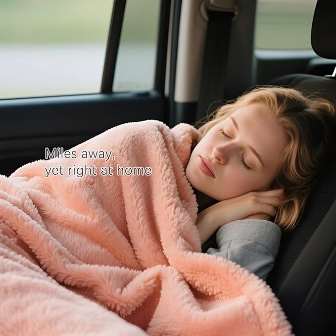 Melissa Large Travel Blanket and Inflatable Pillow Set - Image 3